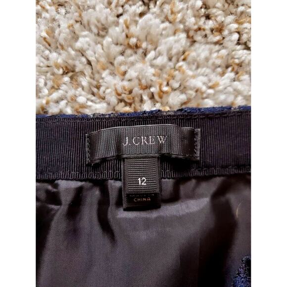 J.CREW Navy Black Lace Skirt, Size 12 - Picture 7 of 9